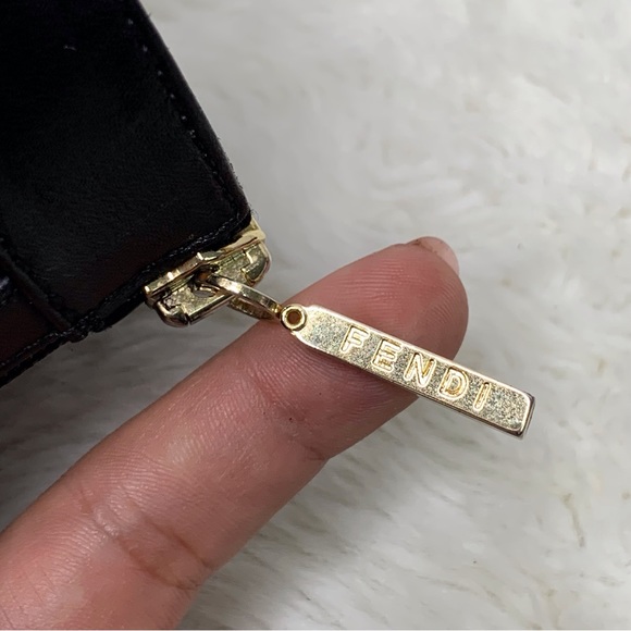 Fendi Women's Ankle Black Zip Leather Heeled Boots Size 36 - Picture 13 of 15